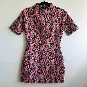 ZARA mod print mini dress